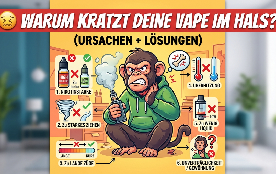 Warum kratzt deine Vape im Hals?