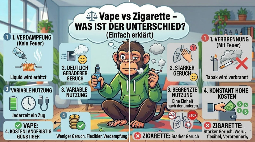 Vape vs Zigarette – Was ist der Unterschied?