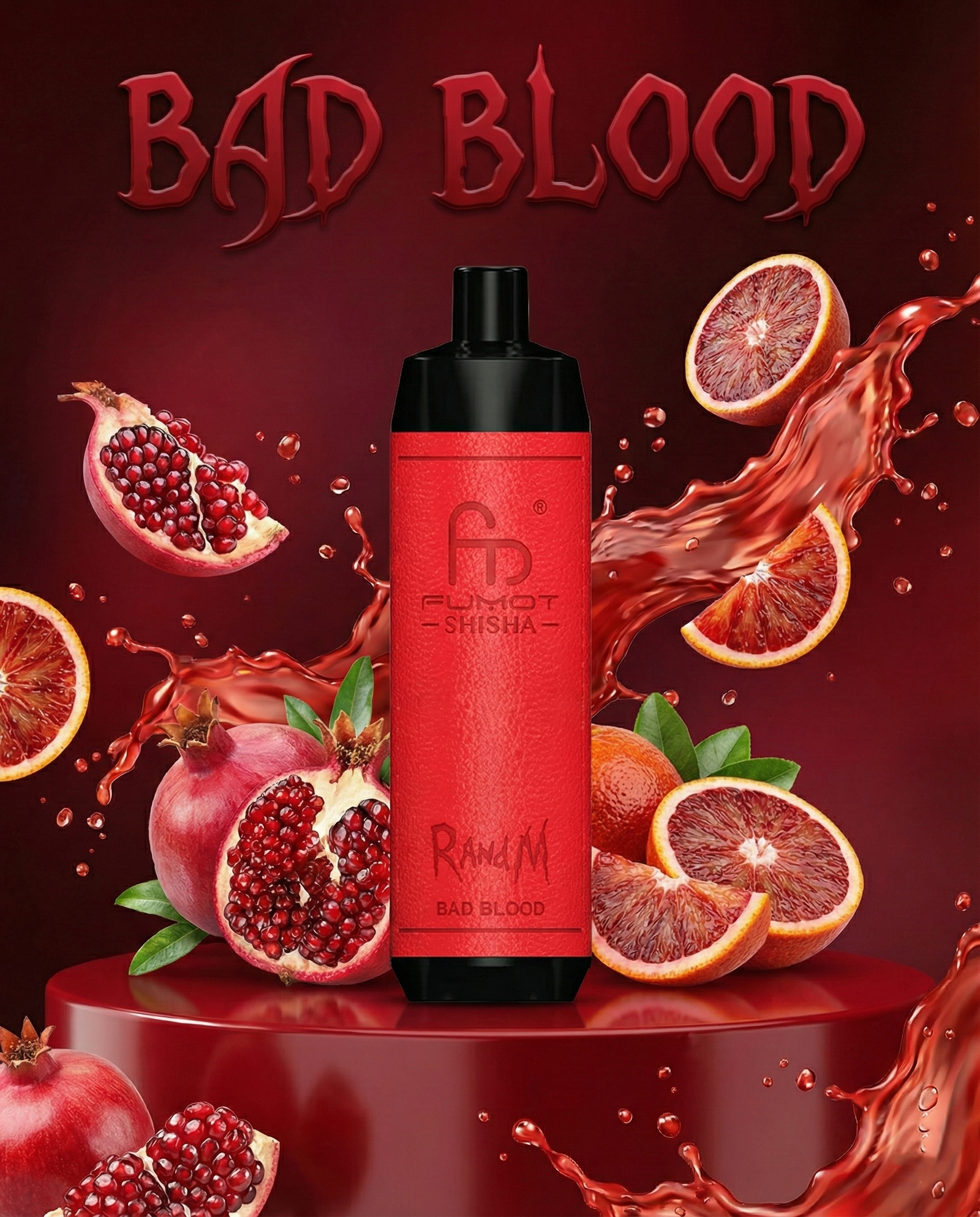 RandM Tornado 10000 Vape Geschmack Bad Blood