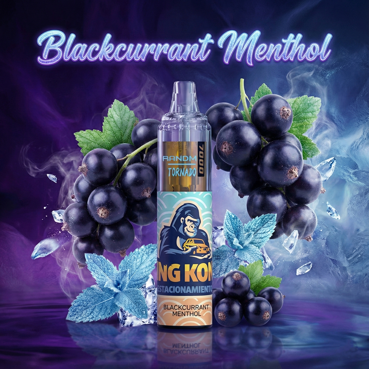 RandM Tornado 7000 Blackcurrant Menthol – Produktbild