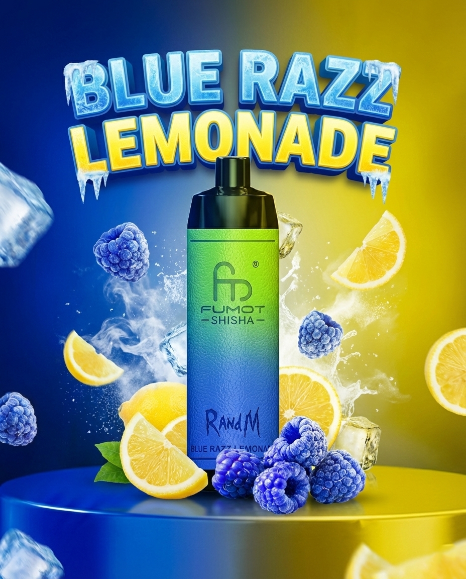 RandM Tornado 10000 Vape Geschmack Blue Razz Lemonade