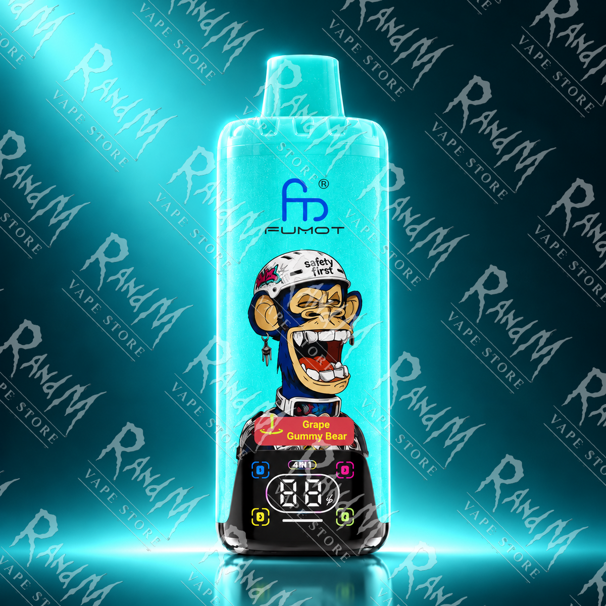 Eco 4in1 80K – Grape Gummy Bear & Blueberry Hubba Bubba & Watermelon Bubblegum & Rainbow Candy | RandM Vape Store
