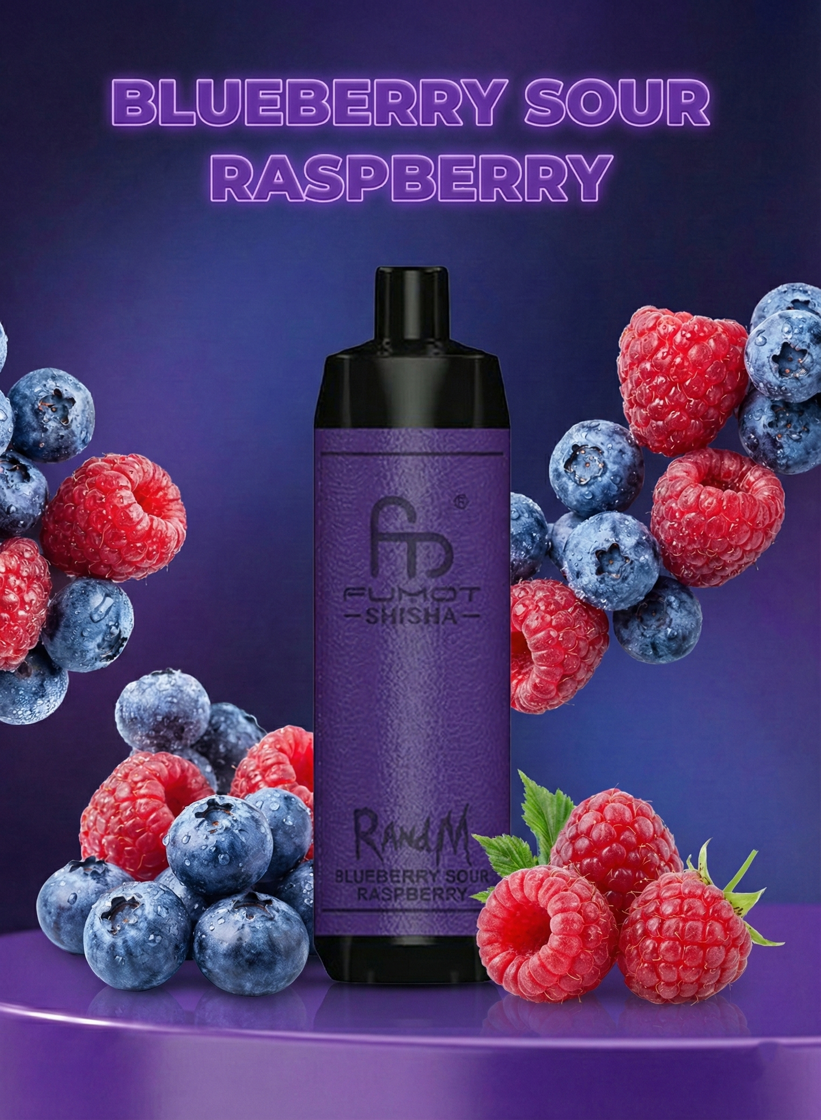 RandM Tornado 10000 Blueberry Sour Raspberry Geschmack
