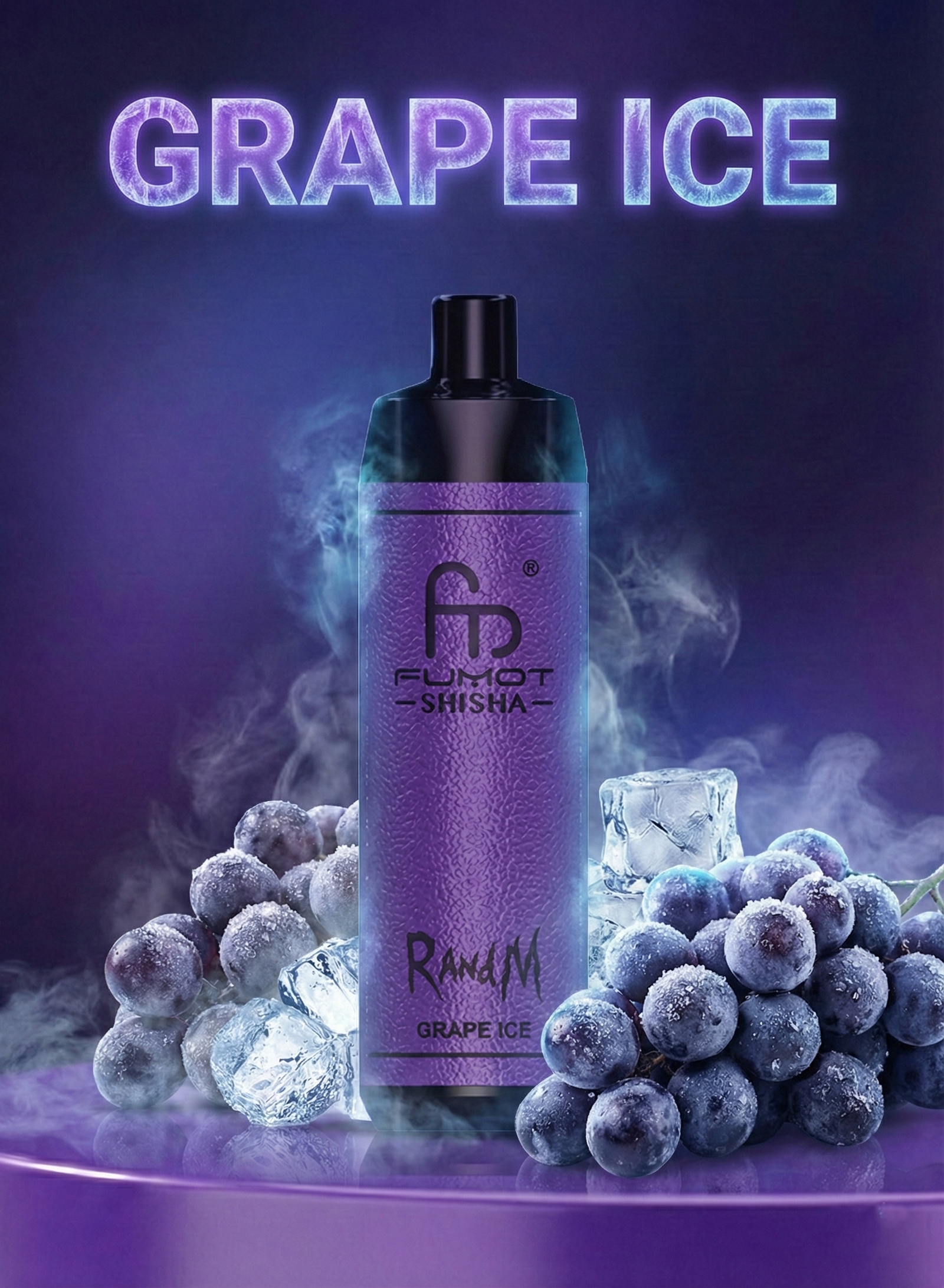 RandM Tornado 10000 Grape Ice Geschmack