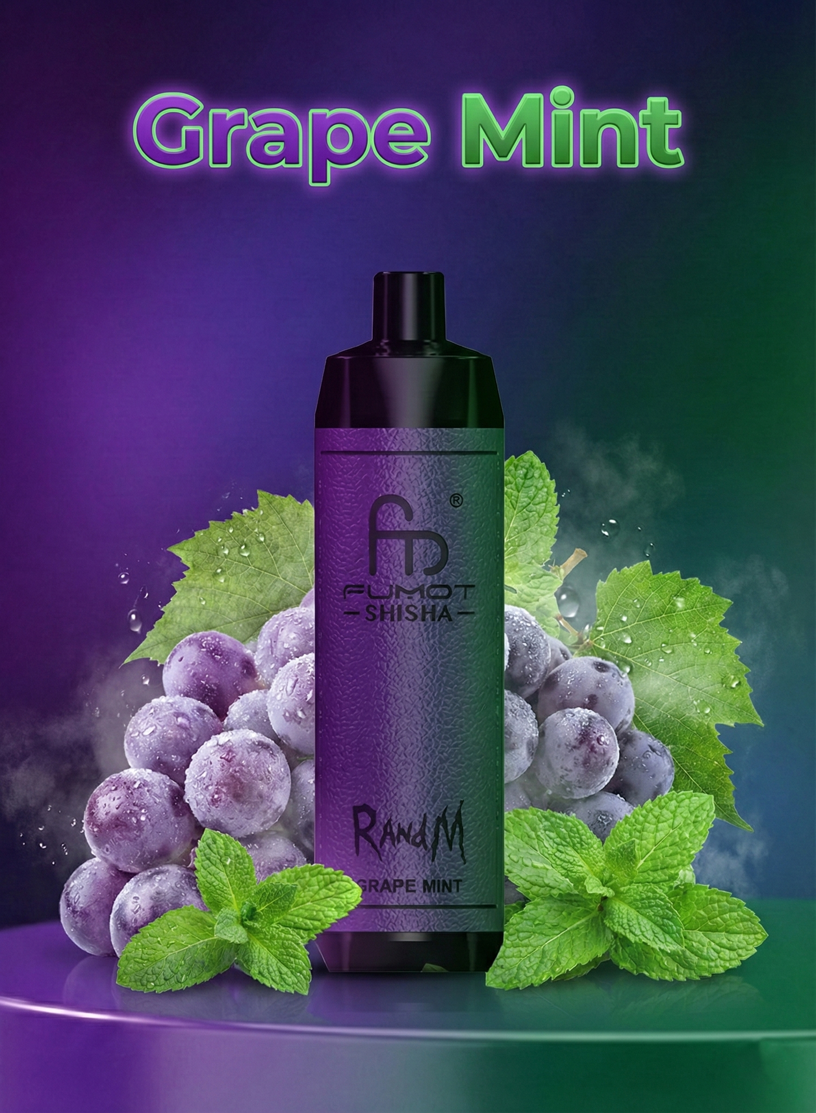 RandM Tornado 10000 Grape Mint Geschmack