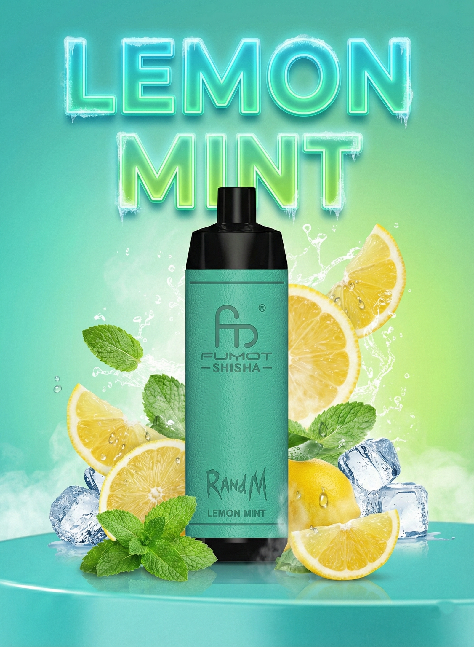 RandM Tornado 10000 Shisha Lemon Mint Geschmack