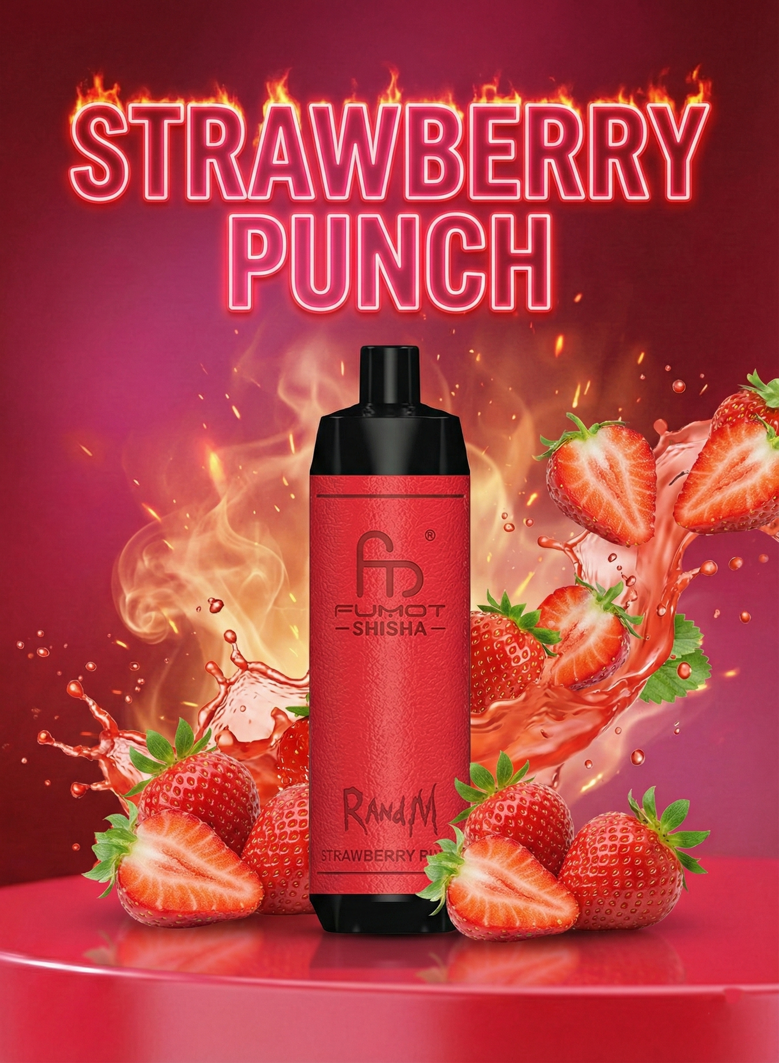 RandM Tornado 10000 Strawberry Punch Geschmack