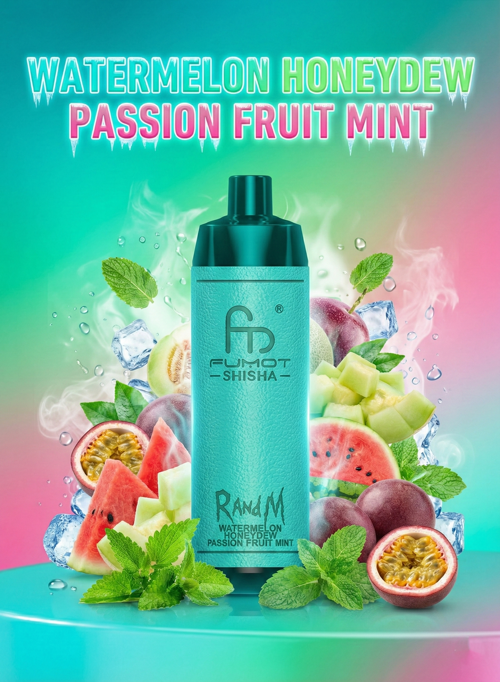 RandM Tornado 10000 Watermelon Honeydew Passion Geschmack